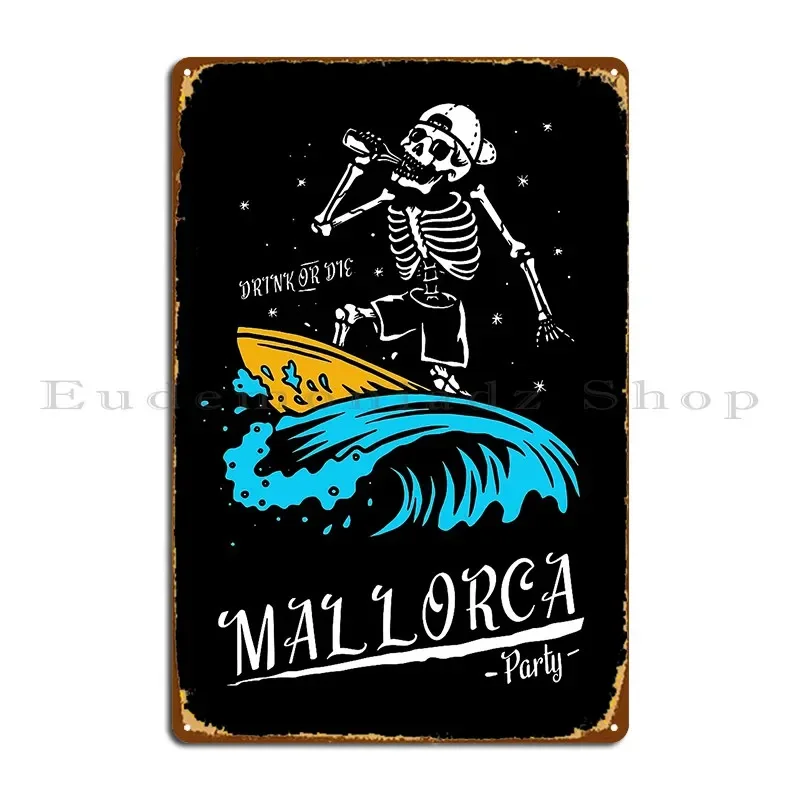 Mallorca Surfers Metal Sign Designer Create Create Cinema Customize Tin Sign Poster