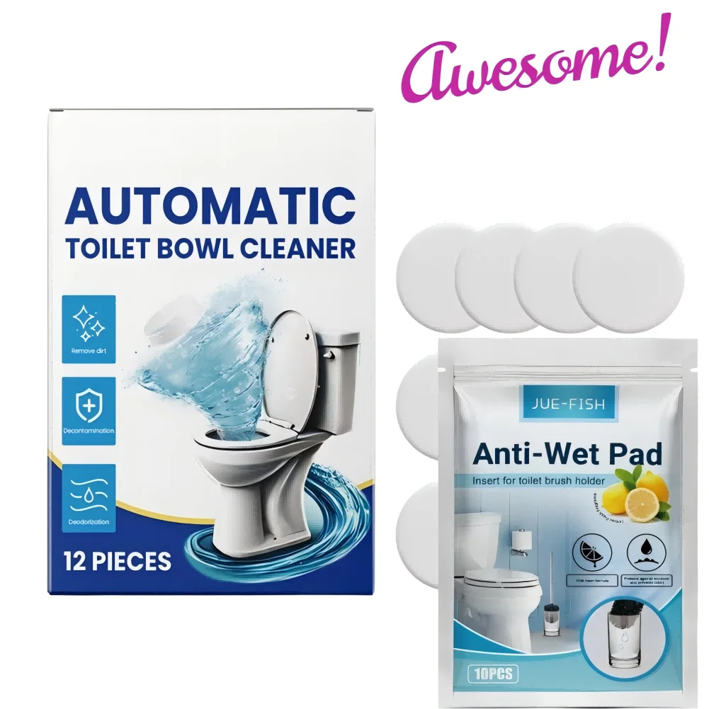 10/12PCS Toilet Decontamination Effervescent Tablets Effectively Remove Stubborn Dirt Eliminate Odors Without Residue & Irritati