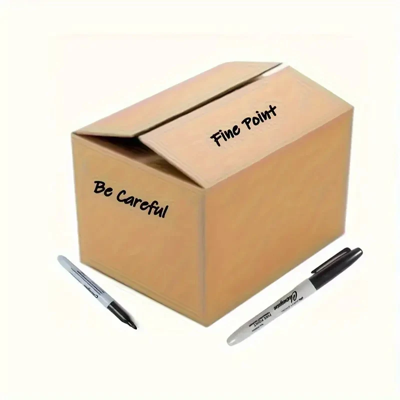 10 Fine-tip Black Permanent Marker Pen, Smudge-proof and Quick-drying, Suitable for Daily Office Use image 3