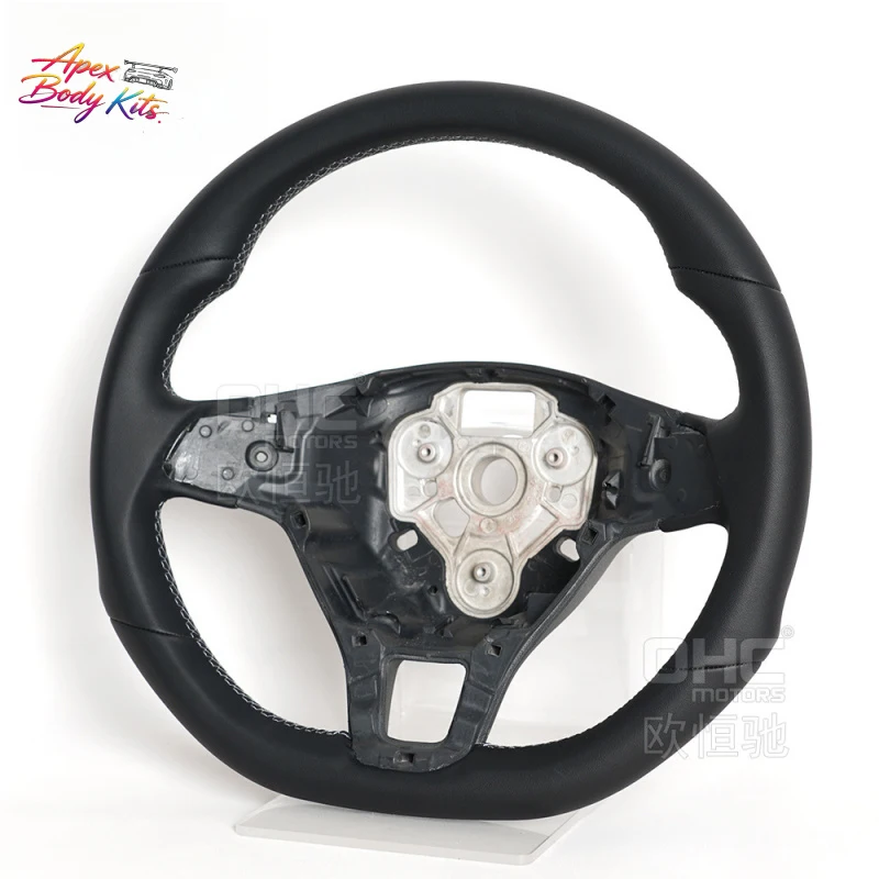 Suitable for Volkswagen POLO 13-18 modelsteering wheel modification to a high-end German  sports full-leather car steering wheel