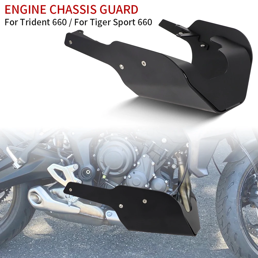 

For Tiger Sport 660 2022- Trident 660 2021- Motorcycle Engine Chassis Guard Protection Cover Skid Plate Bash Frame Protector