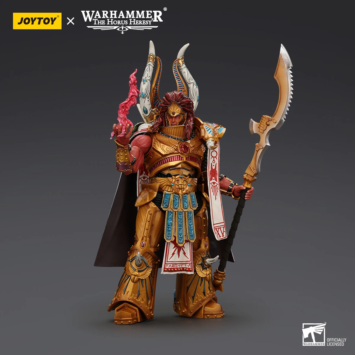 JOYTOY Warhammer 40K Action Figure Thousand sons Magnus the Red Primarch of the XVth Legion 1/18 Anime Military Model Toy