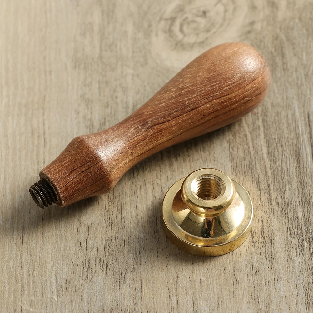 

1Pcs Retro Wax Seal Wood Handle DIY Envelope Decoration for Invitations Wedding Scrapbook Diary Cards