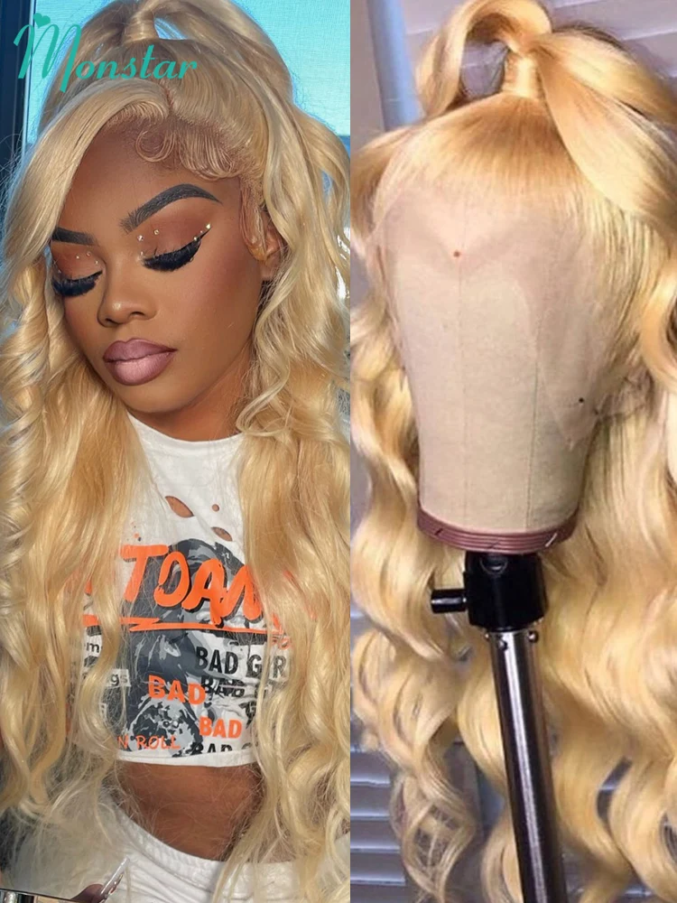 360 Full Lace Wigs Pre Plucked Brazilian Remy Body Wave 613 Blonde 13x4 13x6 Transparent Lace Frontal Human Hair Wigs for Women