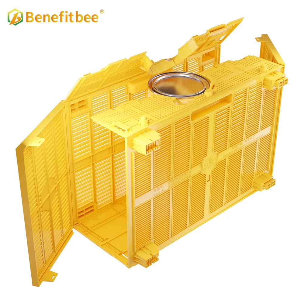 Benefitbee Beekeeping Queen Cage, Durable Plastic/Galvanized Iron Bee Transport Box for Beekeepers