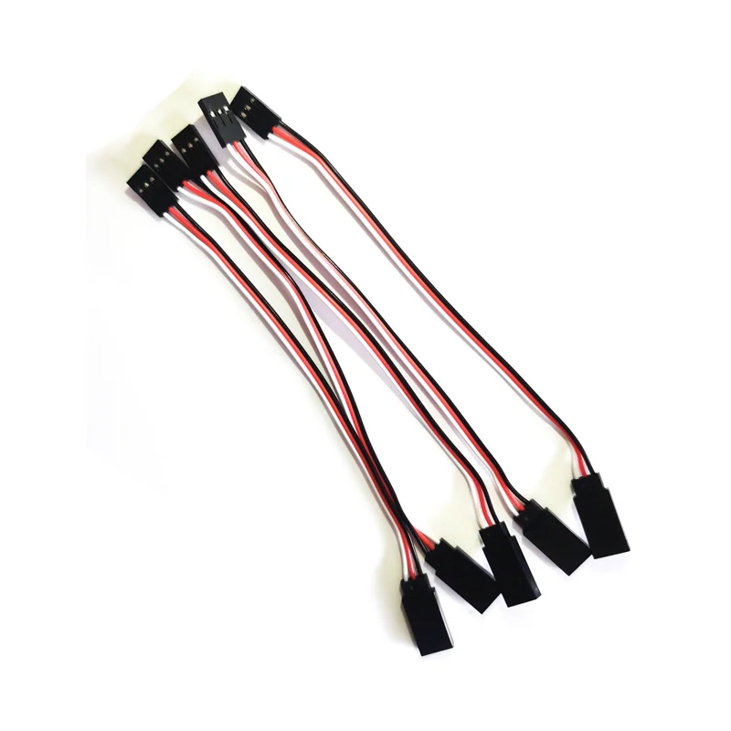 10pcs/batch 100mm/150mm/200mm/300mm/500mm/1000mm Servo Extension Cable Female Pair Male Suitable For Jr Futaba Rc Servo Toymodel