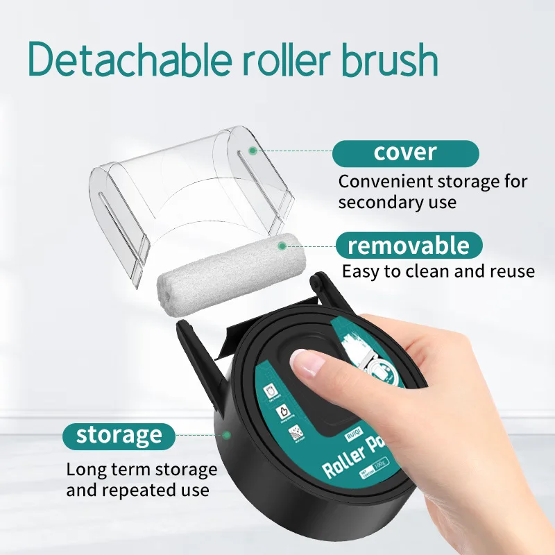 فرشاة إصلاح مائية لأسطوانة طلاء الجدران؛ طلاء جدران داخلي؛ تجديد وتغطية البقع؛ فرشاة دوارة صغيرة محمولة #1