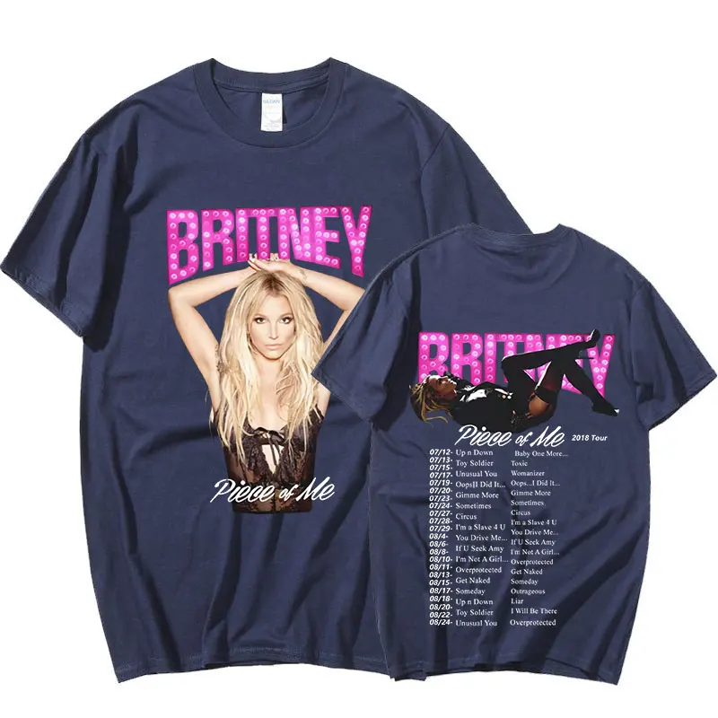 Britney Spears Album Music Print T Shirts Fashion Casual Summer Oversized T Shirt Cotton Short Sleeve Harajuku Tees Streetwear