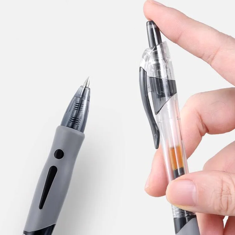 Document 0.5mm Retractable Gel Pens Set Black Ink Ballpoint for Writing Refills Office Accessories School Supplies Stationery