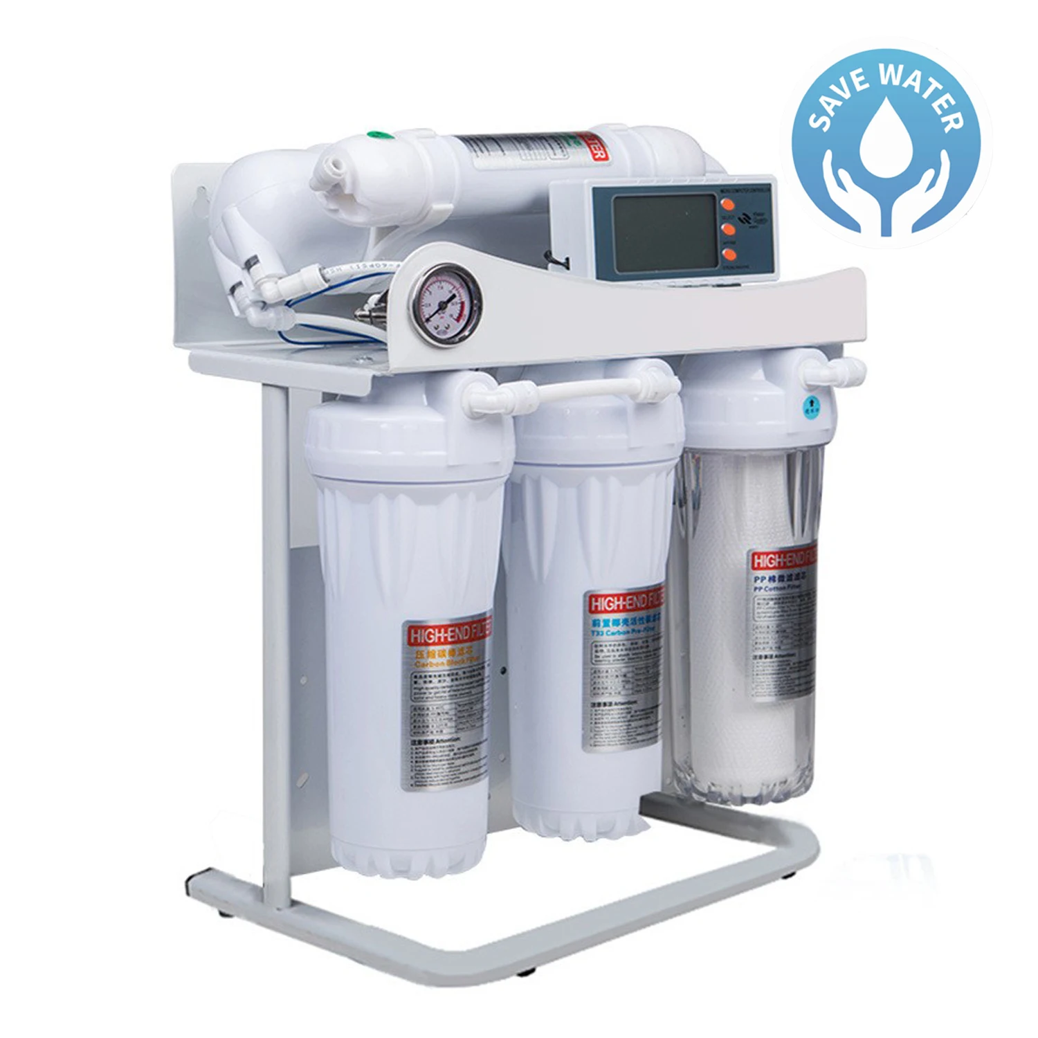 9stages 400 GPD LCD TDS Under Sink Water Filter Osmose Inverse Aquas Avec Purificateur RO Vending Machine