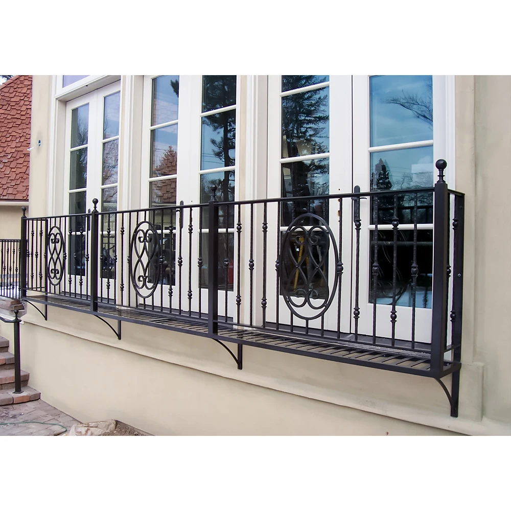 Customization Classic Deck Wrought Iron Railing Staircase Handrail Indoor Outdoor Balcony Balustrade