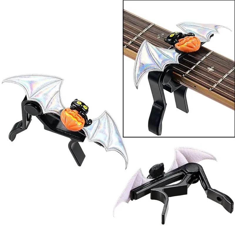 A74K-гитара каподастр для акустической электрогитары Хэллоуин летучая мышь гитарный каподастр милый дизайн летучей мыши в виде тыквы