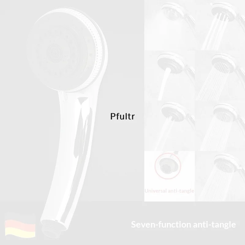 

Adjustable Shower Head Easy To Use Stainless Steel Multifunction Bathroom Fixture 7 Modes Bathroom Accessories Home