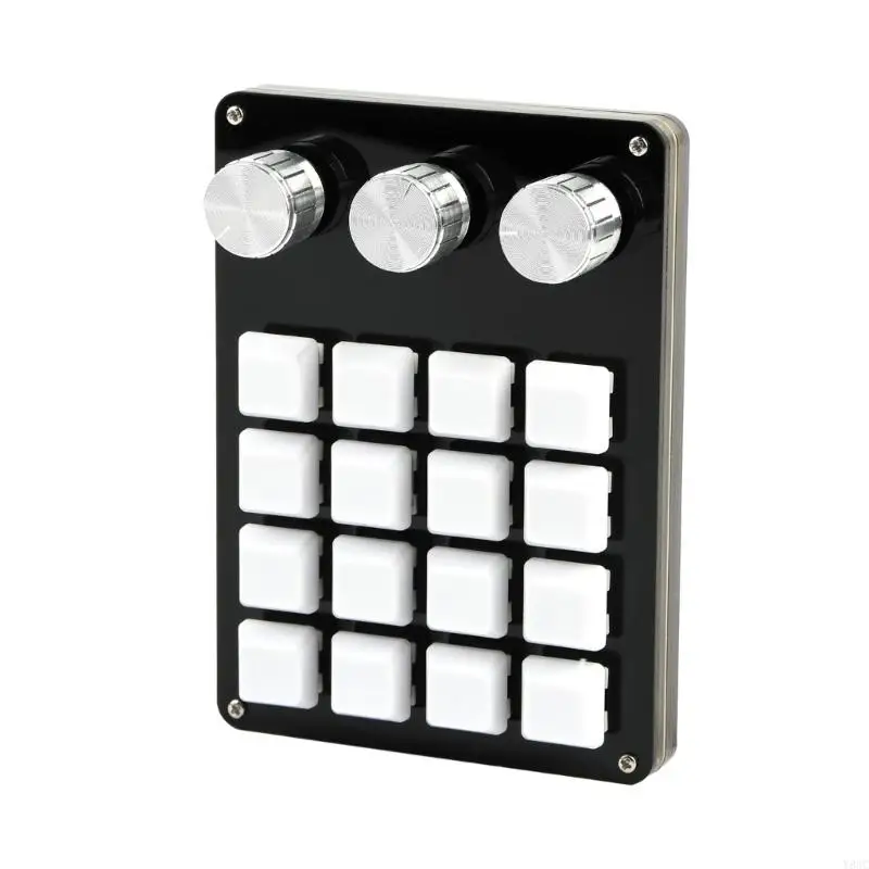 Teclado programable Y8AC 16 keys con función perilla programación macro macro portátil