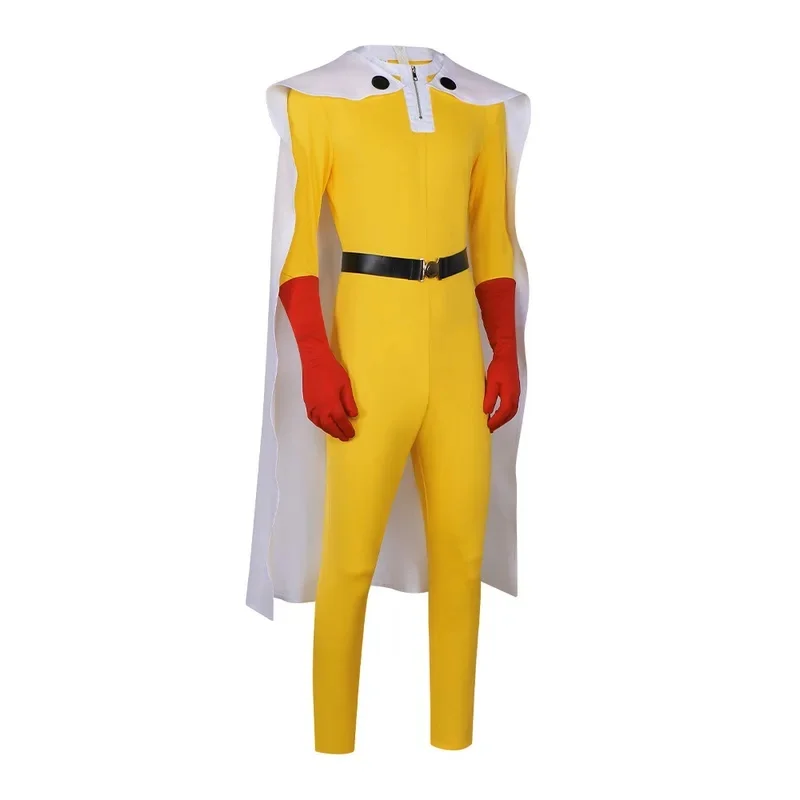 20262026 122026 11One Punch Man Saitama Yellow Jumpsuit Anime Costume Cosplay Halloween Stage Performance Costu view 2