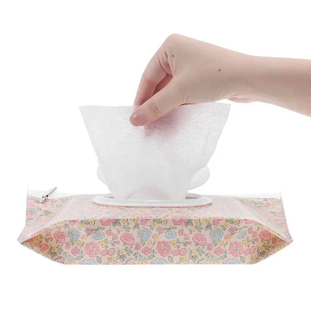 Wet Wipe Bag EVA Reusable Cosmetic Pouch Portable Wipes Holder Case Flip Cover Snap-Strap Tissue Box Stroller Accessories