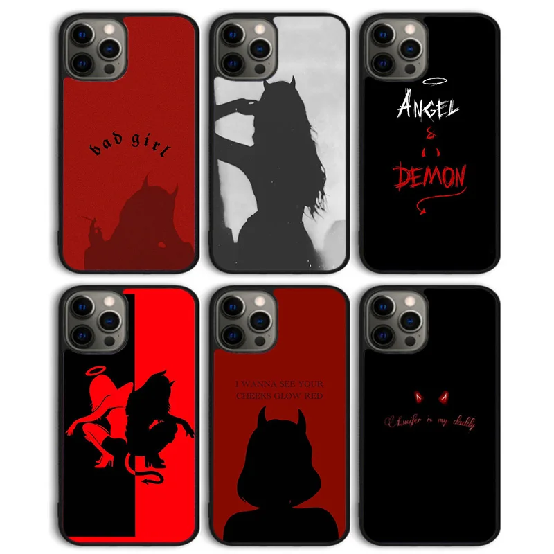 Aesthetic Devil Woman Bad girl Phone Case Back Cover for iPhone 16 15 SE2020 14 13 11 12 Pro Max mini XS XR PlusS Shell Coque