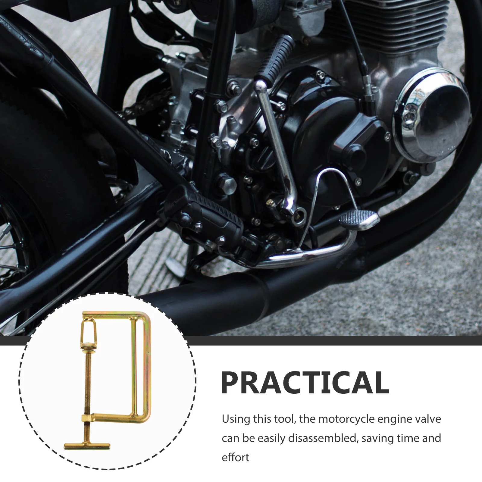 

Motorcycle Valve Spring Remover Tool Compressor Clamp Engine Repair Disassembly Tool Compatible With Various Models Durable