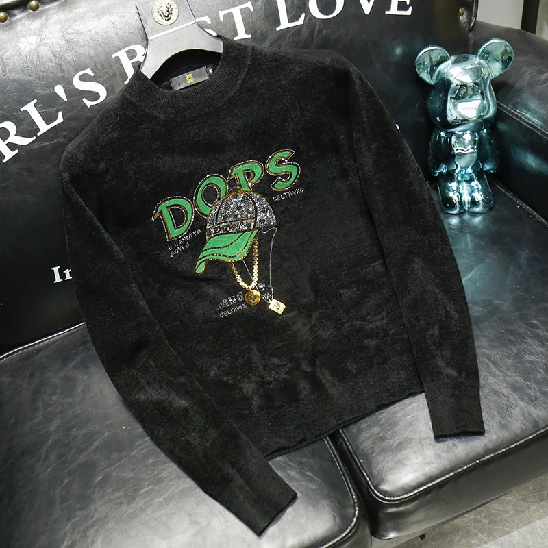 

Новая мужская вязаная кофта 2025 года: повседневная, универсальная, высококачественная, роскошная, модная, базовая, комфортная, из смесовой шерсти, с длинным рукавом