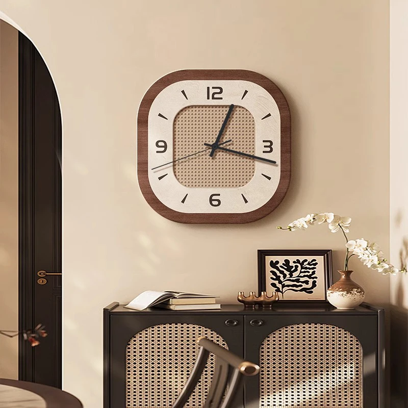 

Nordic Style Quiet Wall Clock Unusual Square Modern Aesthetic Wall Clock Living Room Bedroom Reloj De Pared Decorations For Home