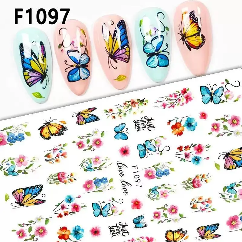 Adesivos de borboleta 3d para unhas, autoadesivos, fáceis de usar e versáteis, acessórios para arte em unhas de longa duração, 1 peça