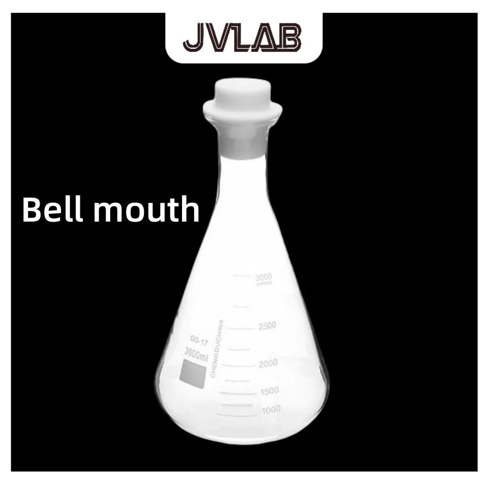 

Triangular Conical Flask Silicone Stopper–50-3000 Milliliters High Borosilicate Glass Bell Mouth Scale High Pressure–JVLAB