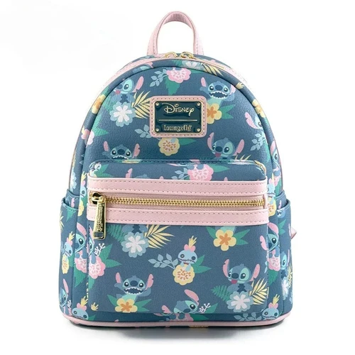 Loungefly Disney Stitch Lilo & Stitch Bolso de hombro con doble correa para mujer con estampado completo Mini mochila