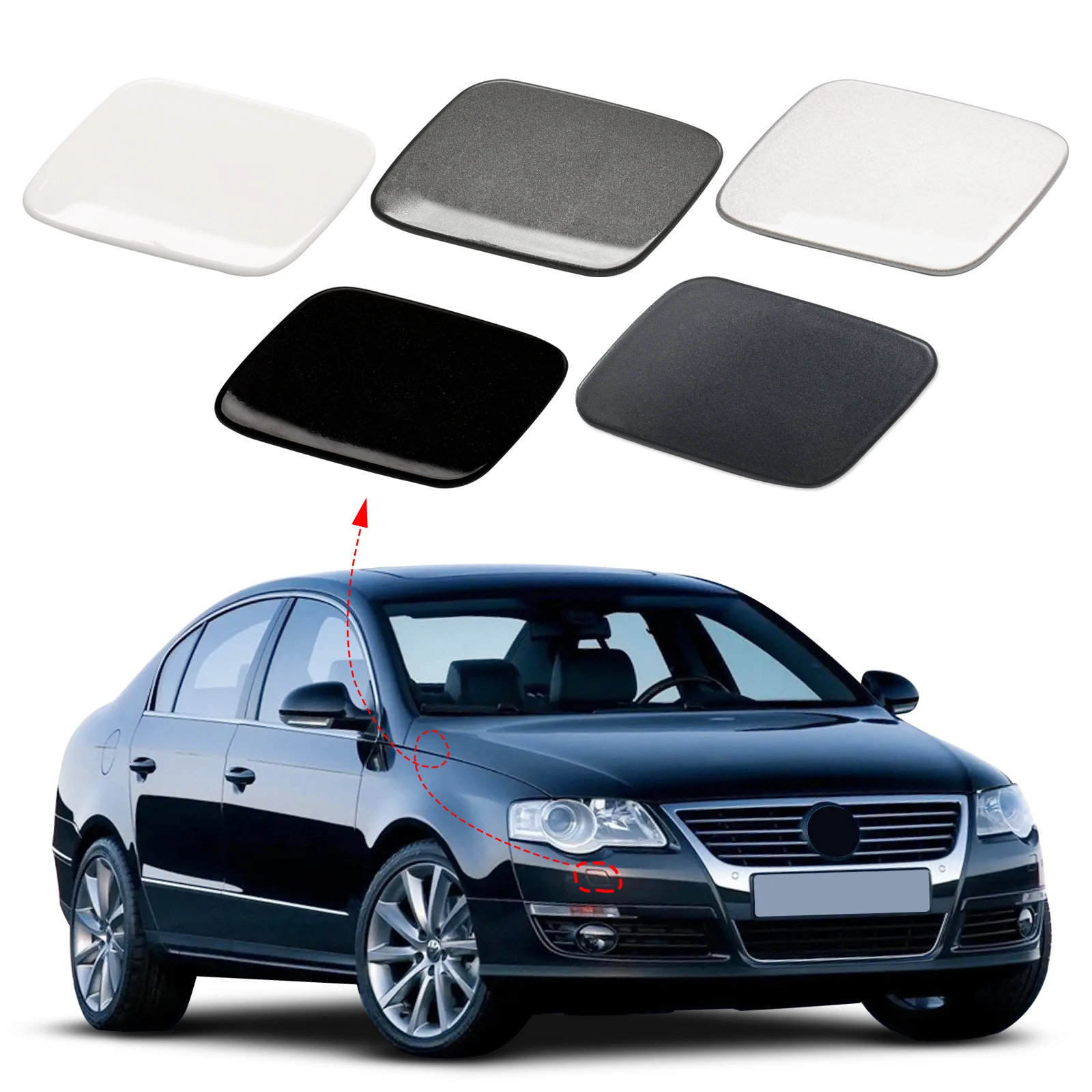 Front Bumper Headlight Washer Cover Headlamp Jet Cap For VW Passat B6 Accessories 2006 2007 2008 2009 2010 3C0955109A 3C0955110A