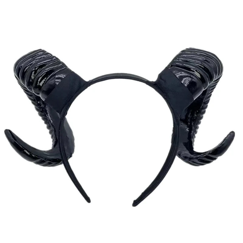 Exaggerated Simulation Horn Headdress Devil Mianyang Horn Headband Antelope Horn Head Buckle Halloween Funny Props