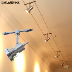12V Wiring Lights Track Spotlights High-Rise Commercial Exhibition Displays Wire Lights Steel Cable Lights And Decorative Lights