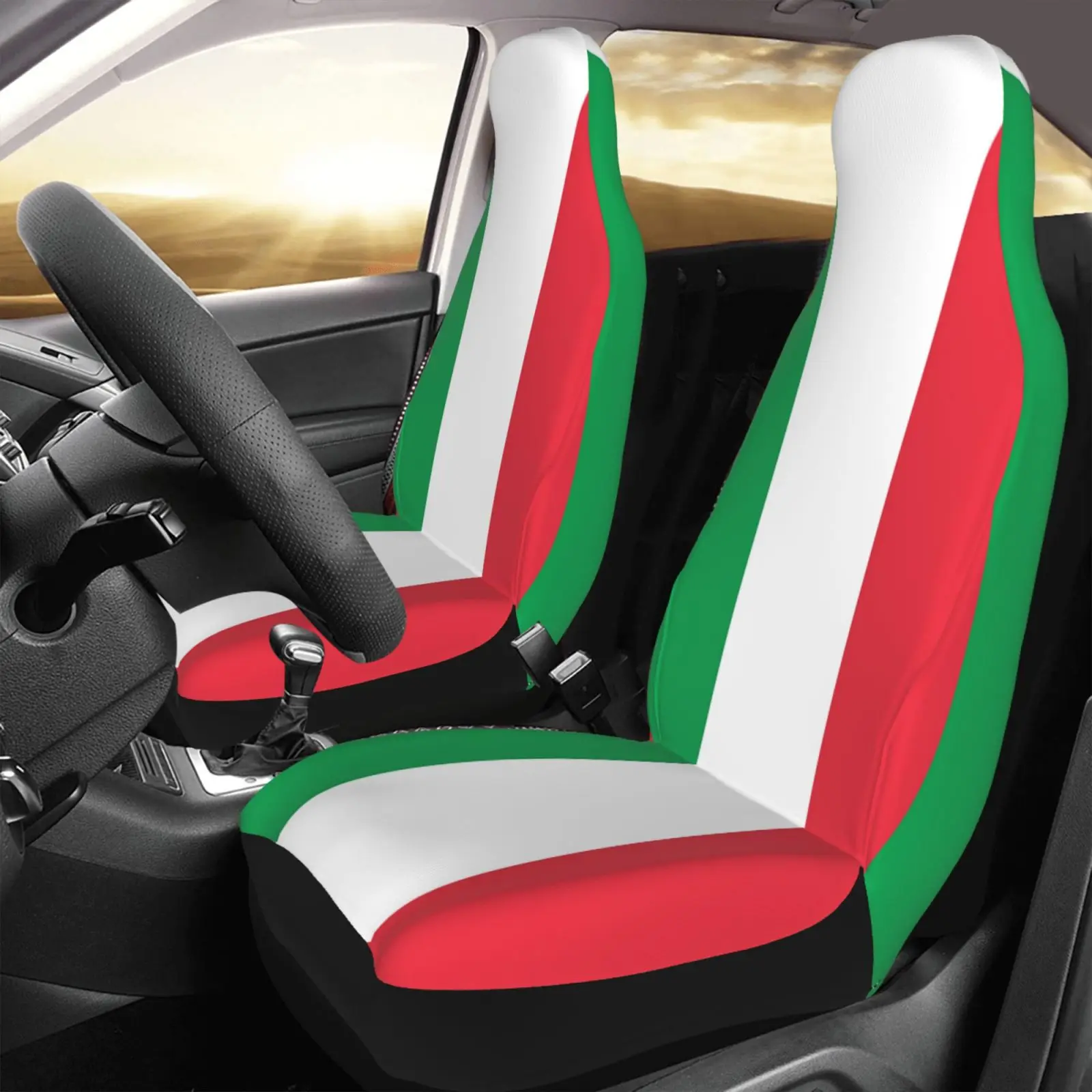 Flag_of_Italy Printed Car Seat Protector - Water-resistant Suitable for All Car Seat Covers Patriotic Theme