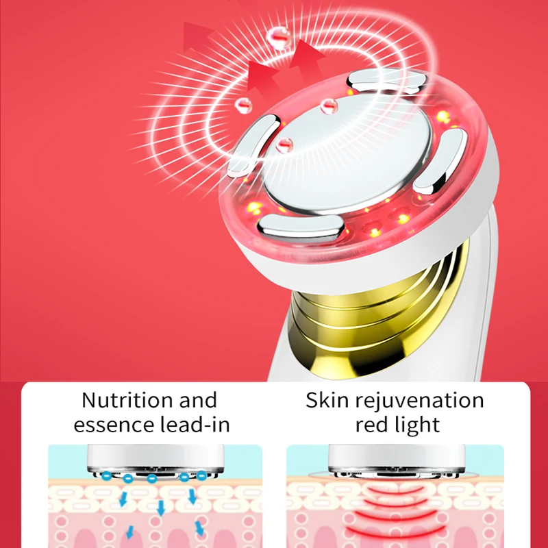 KAKUSAN Beauty Outlet الكهربائية بالموجات فوق الصوتية LED مكافحة الشيخوخة تجديد الجلد شد الوجه الاستخدام المنزلي جهاز التجميل #5