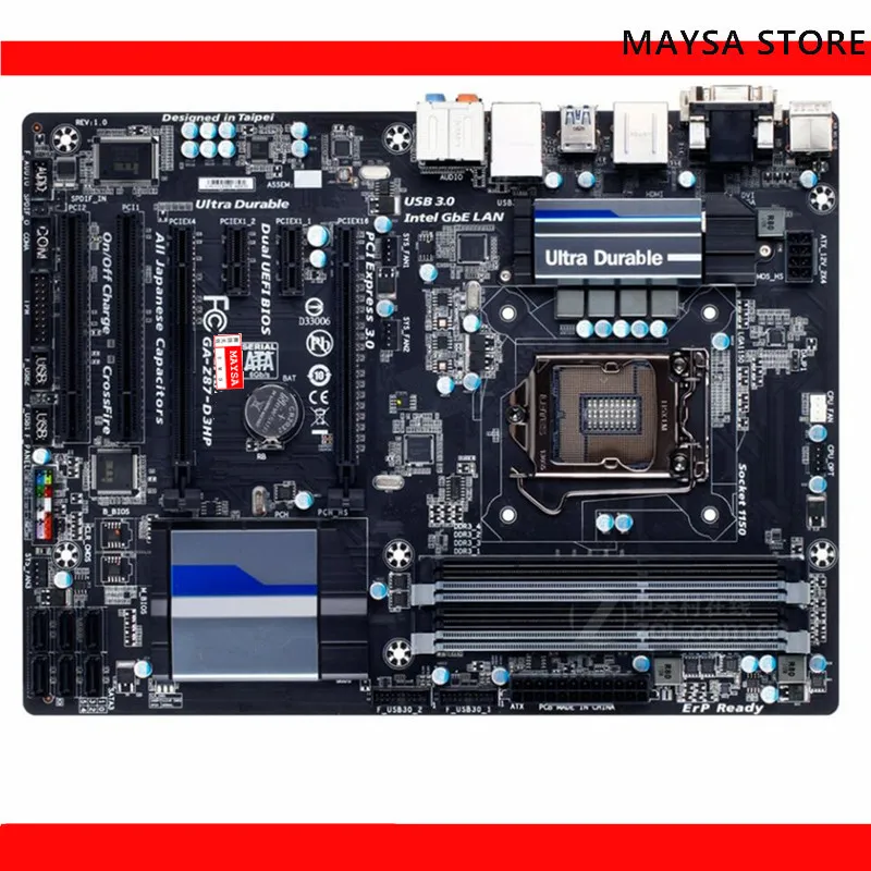 

For Gigabyte GA-Z87-D3HP Motherboard 32GB Z87 LGA 1150 DDR3 ATX Mainboard 100% Tested Fully Work