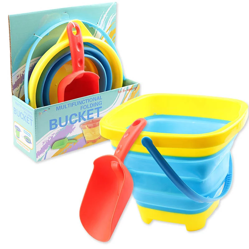 Outdoor Portable Beach Bucket Sand Shovel Toy Baby Mini Digging Sand Tool Retractable Children Bucket Sandbox Toys Kids Gifts