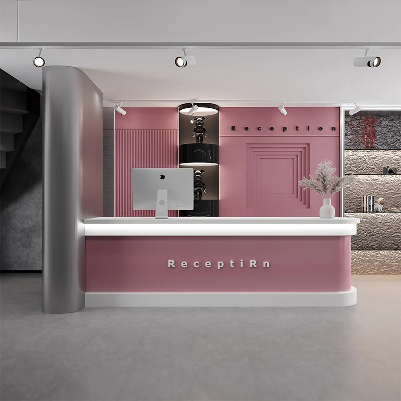 

Модные элегантные стойки регистрации, легкие роскошные современные ретро-стоды для приема, магазин одежды, офисная мебель Meja Ernimaan YS40CC