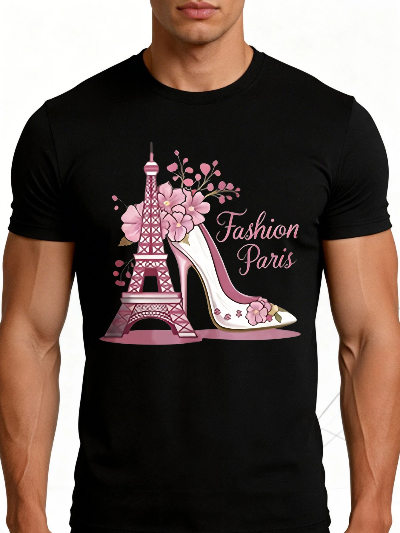 Summer Clothing In Paris - Casual Fashion Men's T-Shirt Eiffel Tower