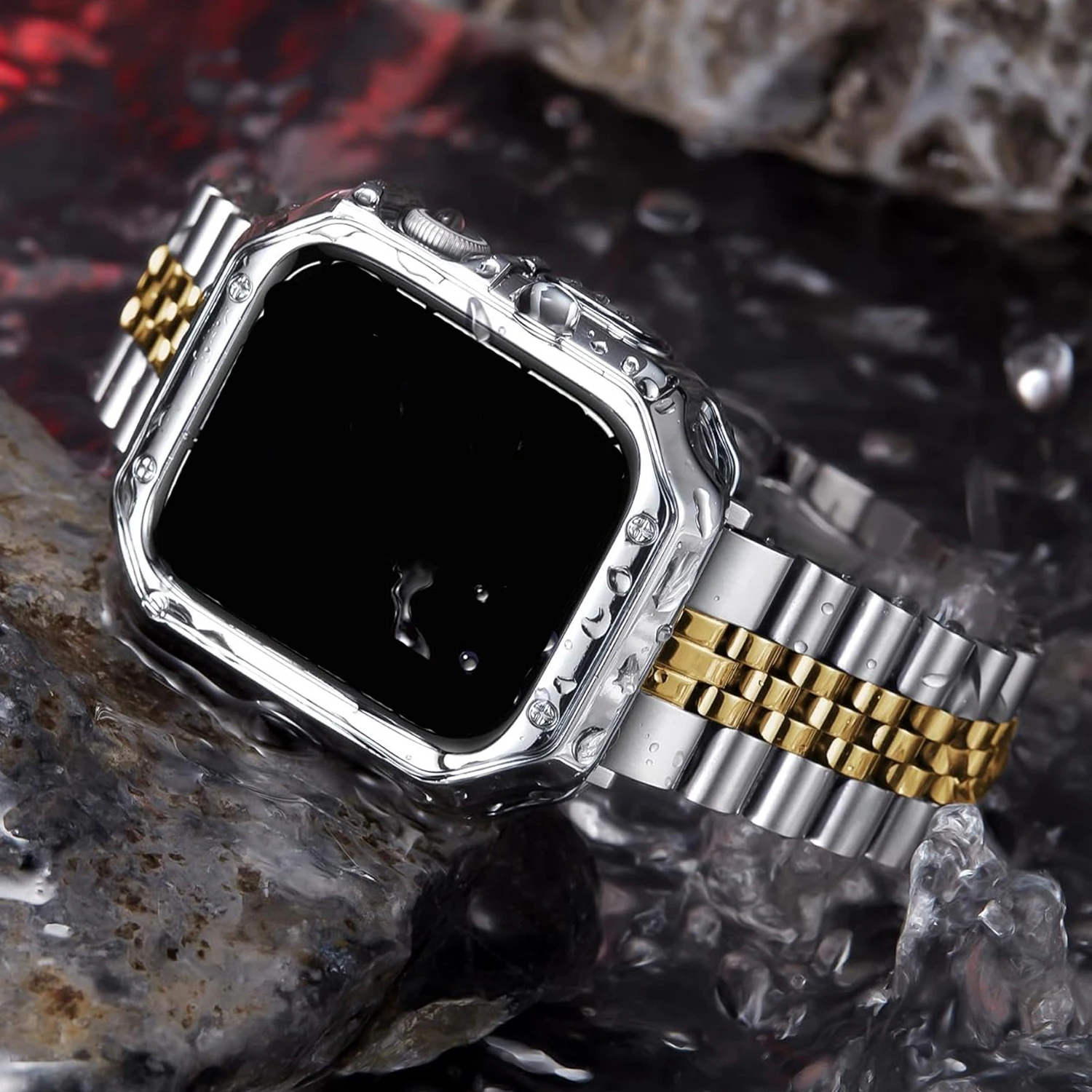 حزام من الفولاذ المقاوم للصدأ لسلسلة ساعات Apple 11/10/9/8/7/6/5/4/3/SE 3 سوار معدني لساعة iWatch Ultra 3 49 مللي متر 45 مللي متر 44 مللي متر 46 مللي متر