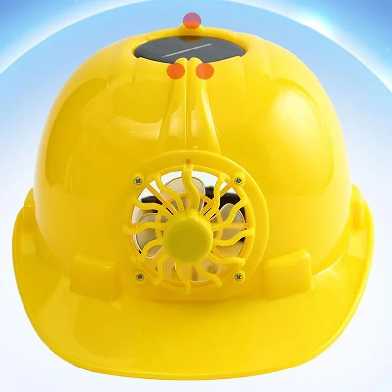 Solar Power Fan Helmet Outdoor Working Safety Hard Hat Construction Workplace ABS Material Protective Cap