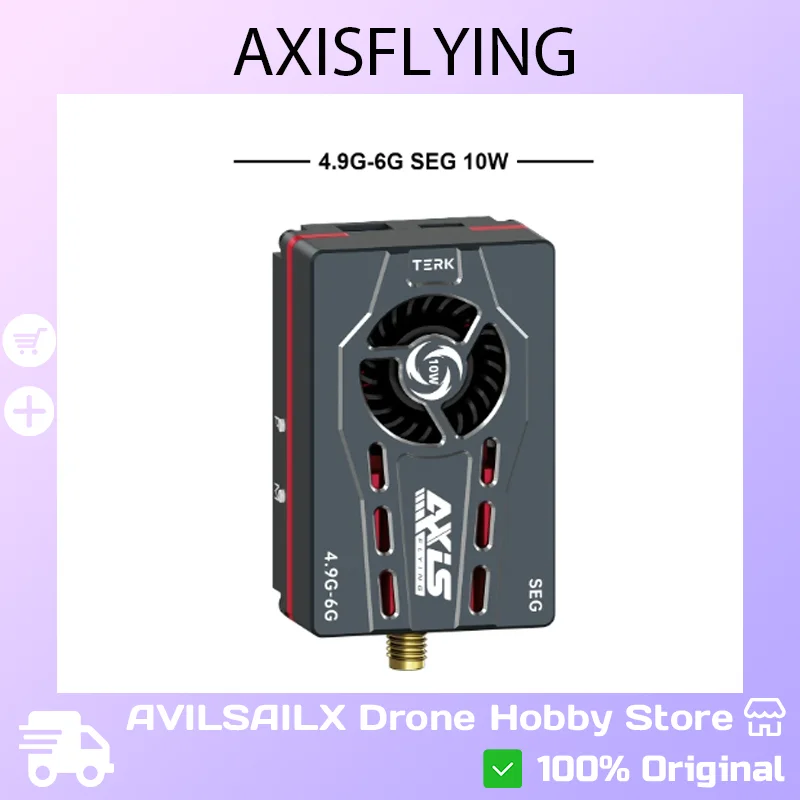 Axisflying TERK FPV Drone - 4.9G-6G SEG Analog VTX, 10W High-Power for Long-Range Flight