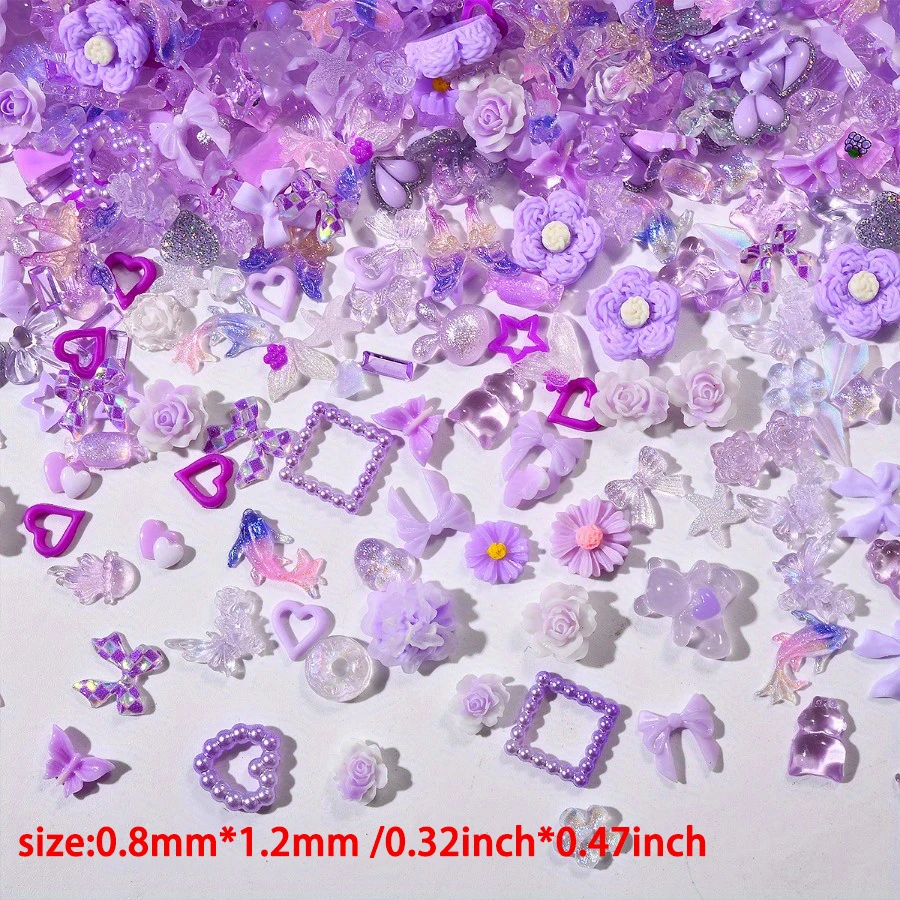 30 Uds. De lazo de manzana en forma de corazón, accesorios coloridos para decoración de uñas, dijes DIY, Artesanías hechas a mano, decoraciones de joyería para uñas de amor de dibujos animados