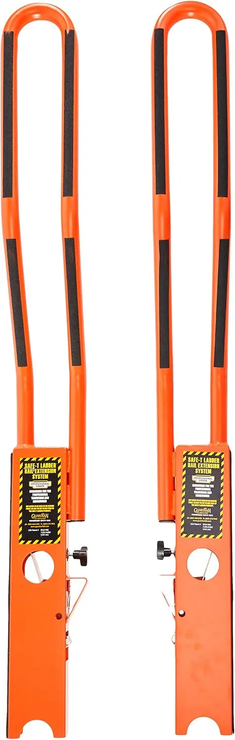 Safe-T Ladder Extension System, Orange & 10808 Ladder Stability Anchor Includes 2-Foot and 3-Foot Strap, Black