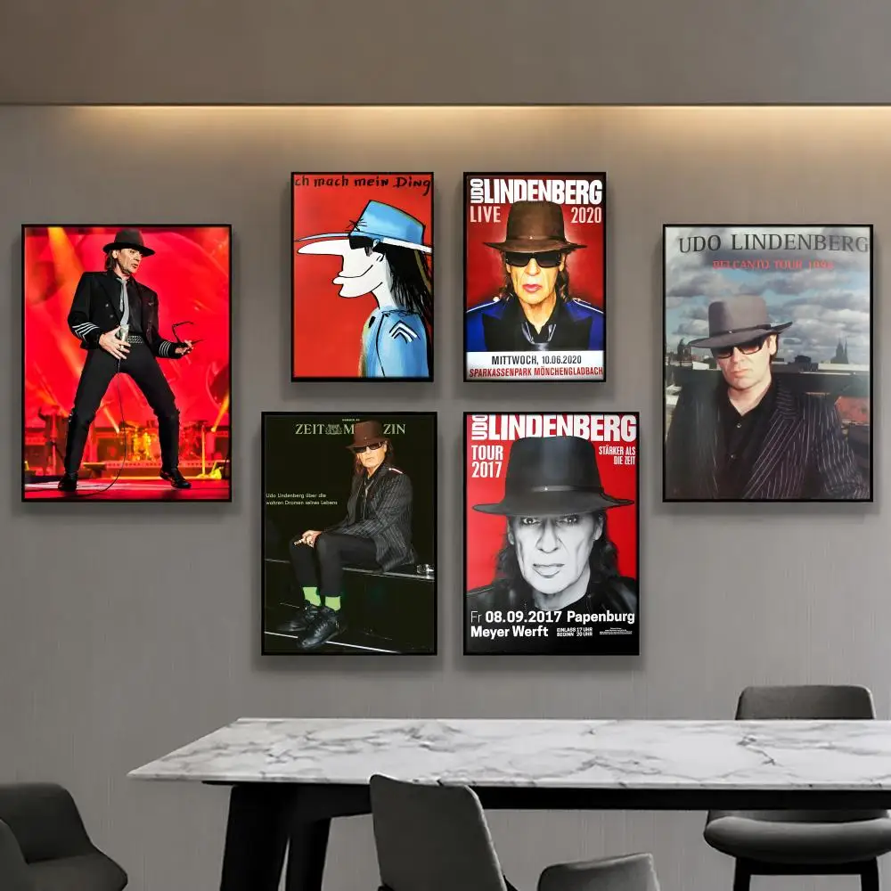 Póster de Udo Lindenberg, decoración de habitación de Anime, decoración de pared de película, mochila, arte de pared musical para interiores