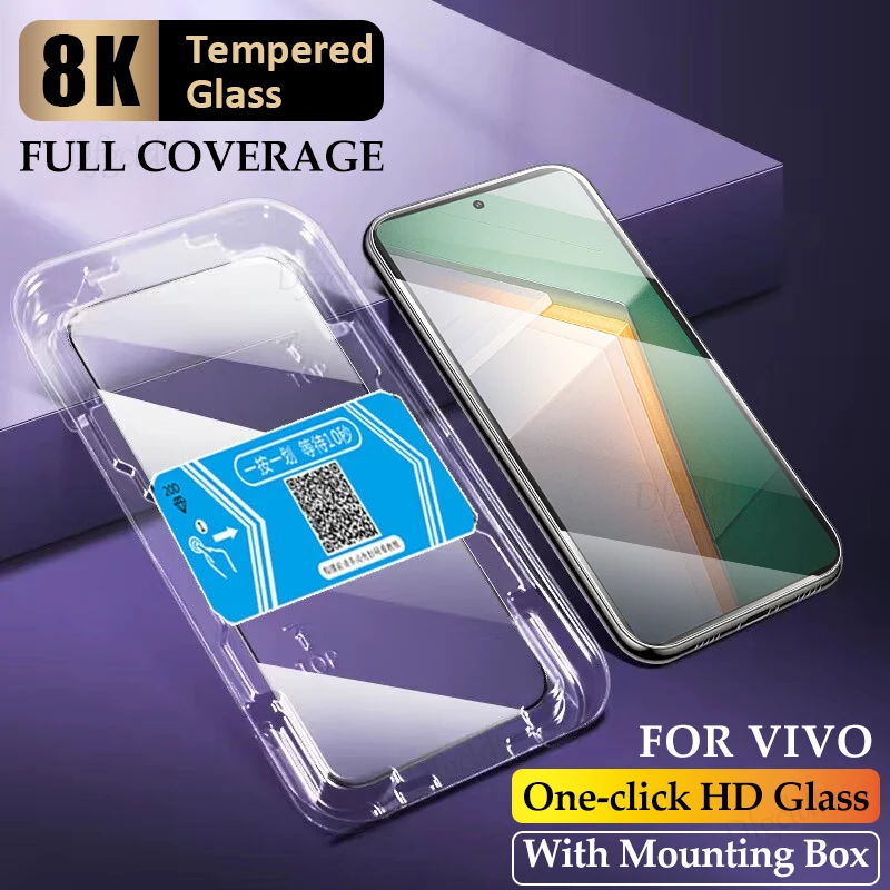 

8K One-click Installation Screen Protectors For Vivo iQOO 11 11S 12 HD Tempered Glass For Vivo Neo 9 8 7 Pro Z8X Z9X Z9 Turbo