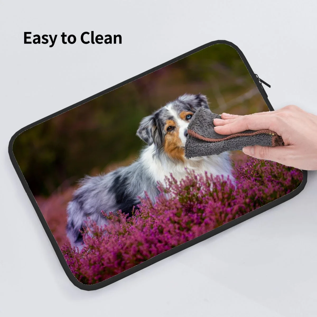 Australian Shepherd Laptop Bag, padrão impresso, moda, ultra-fino, à prova de choque, portátil, Tablet Sleeve