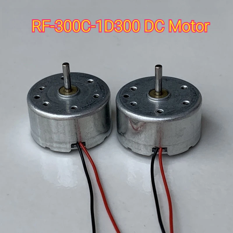 1pc RF-300C-1D300 Micro DC 1.5V-6V 9500RPM Mini 24mm Mute Electric Motor Low Current 2mm Long Shaft DIY Toy Fan Hobby Solar Test
