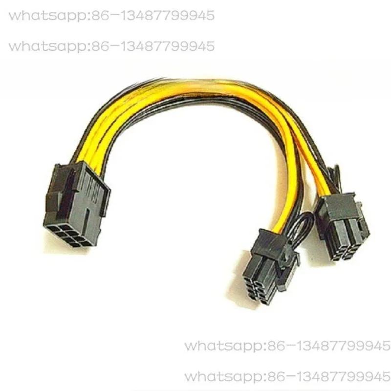 CPU 8Pin to Dual 6+2 Pin GPU Power Adapter Cable, Female to PCIe Graphics Card Power Cord