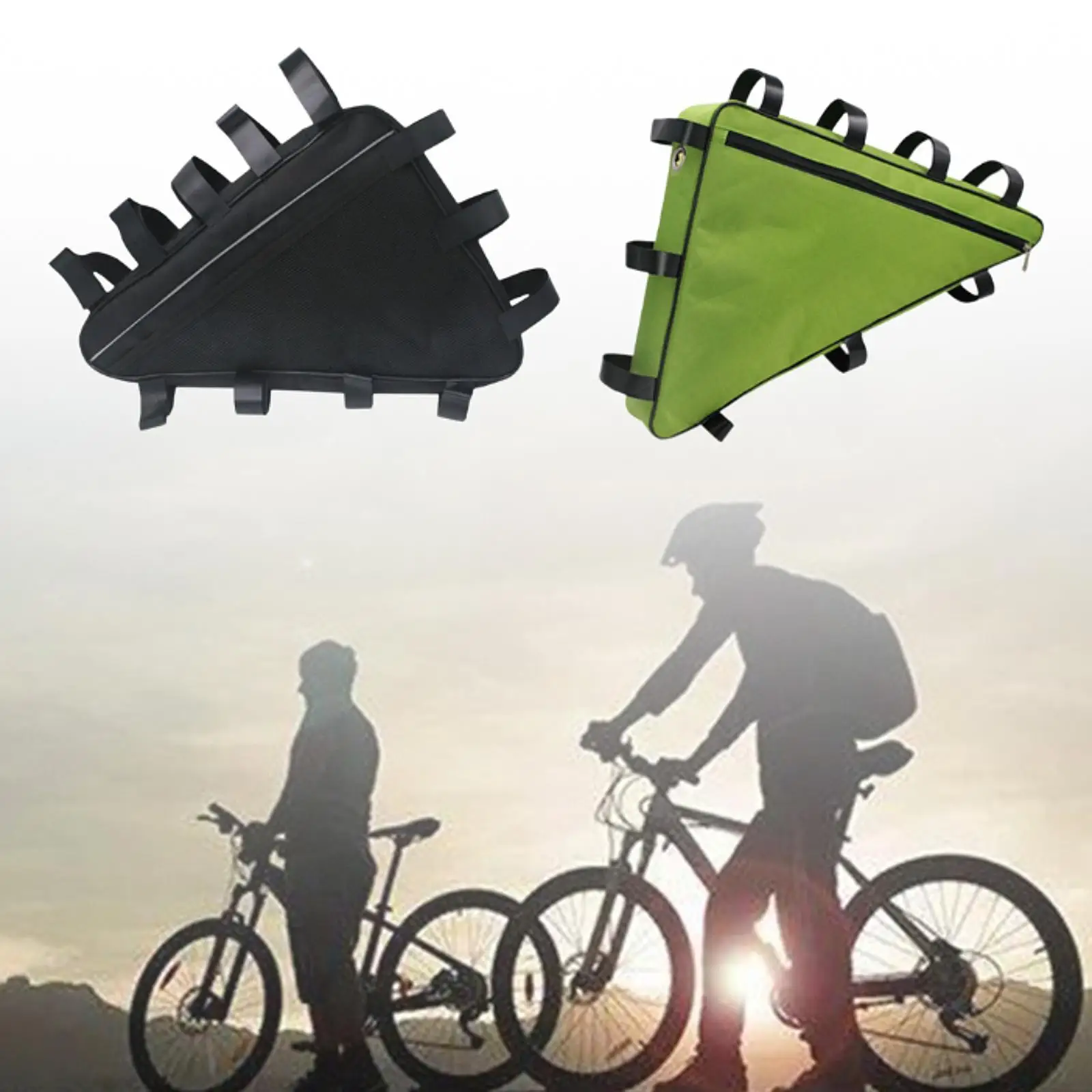 

Bike Frame Bag Waterproof Bicycle Accessories Under Tube Bag for Mountain Road Bike Trip Strap on Cycling Pack Bike Storage Bag