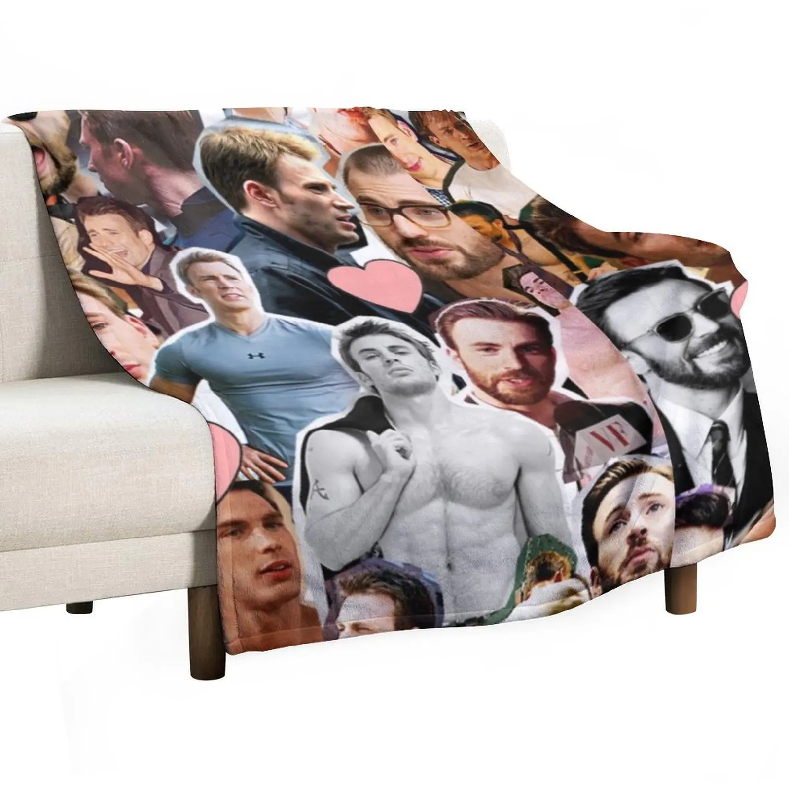 

Chris Evans Photo Collage Throw Blanket Large For Baby Thin Blankets