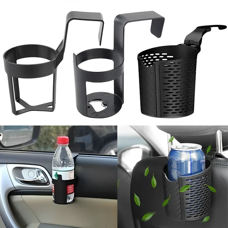 Car Cup Holder Seat Back Hook Organize Storage Basket Drink Container Universal Auto Interior PVC Organizer Box Car Accessories