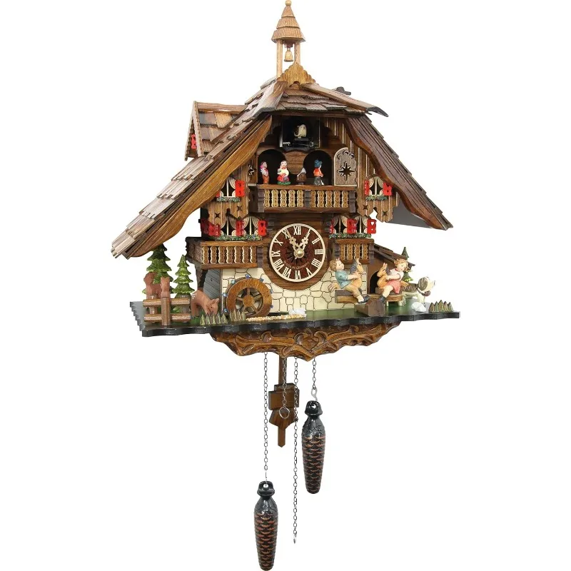 Hot Selling Products Large Cuckoo Clock Black Forest Clock with Quartz Movement and Moving Seesaw Premium Clock Easy To Set Up